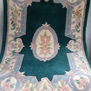 STUNNING Antique Peking Silk/ Wool Rug Very Plush 60x40"